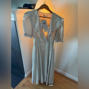 NWT Christy Dawn Liliana dress xs essence cream